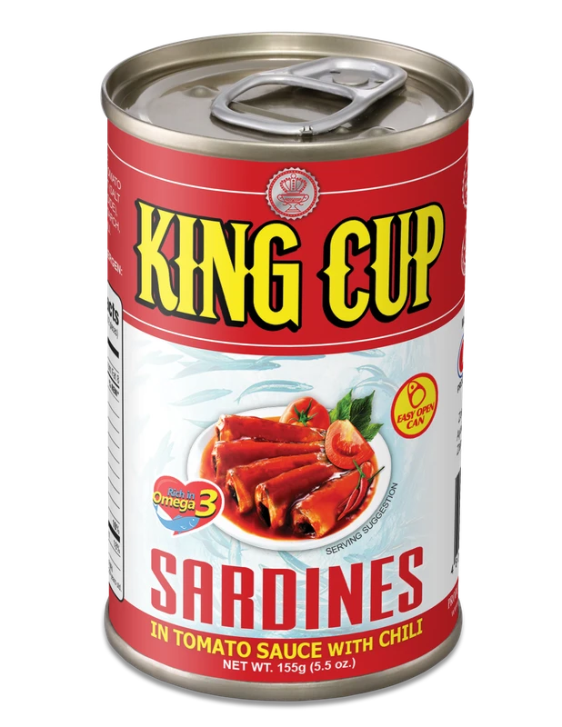 King Cup SARDINES IN TOMATO SAUCE WITH CHILI 155 G